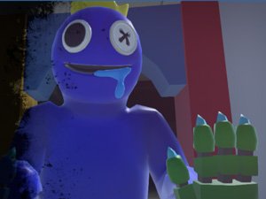 Play FNF vs Blue from Rainbow Friends, a game of Horror