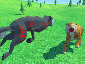 Wolf Vs Tiger Simulator Wild Animals 3D . 